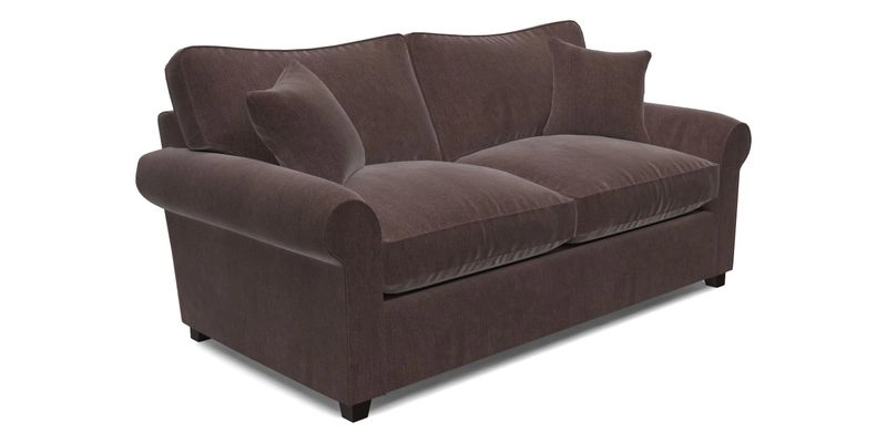 Waverley 3 Seater Sofa Bed in wo Tone Plain Biscuit