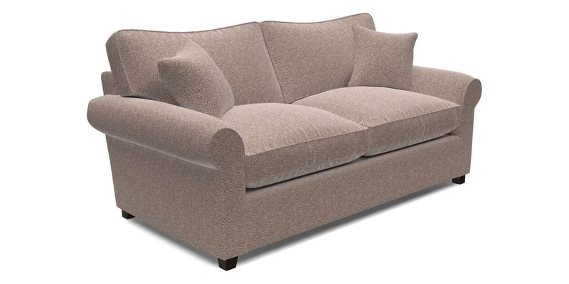 Waverley 3 Seater Sofa Bed in wo Tone Plain Biscuit