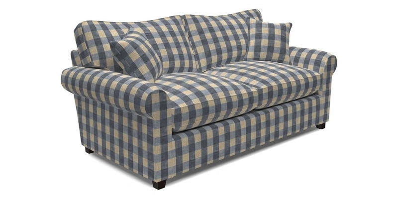 Waverley 3 Seater Sofa Bed in wo Tone Plain Biscuit