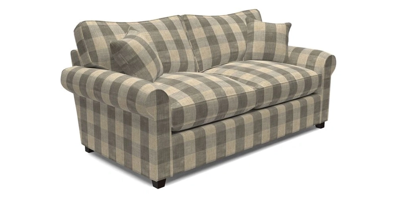 Waverley 3 Seater Sofa Bed in wo Tone Plain Biscuit