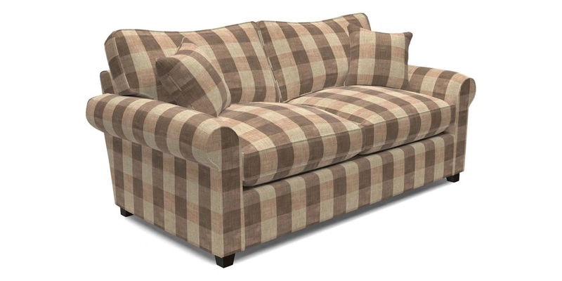 Waverley 3 Seater Sofa Bed in wo Tone Plain Biscuit