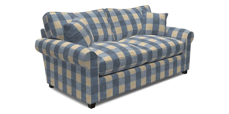 Waverley 3 Seater Sofa Bed in wo Tone Plain Biscuit