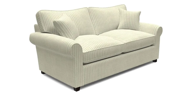 Waverley 3 Seater Sofa Bed in wo Tone Plain Biscuit