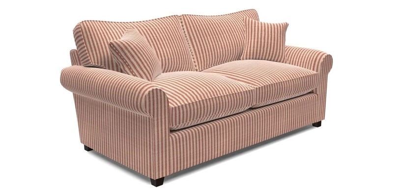 Waverley 3 Seater Sofa Bed in wo Tone Plain Biscuit