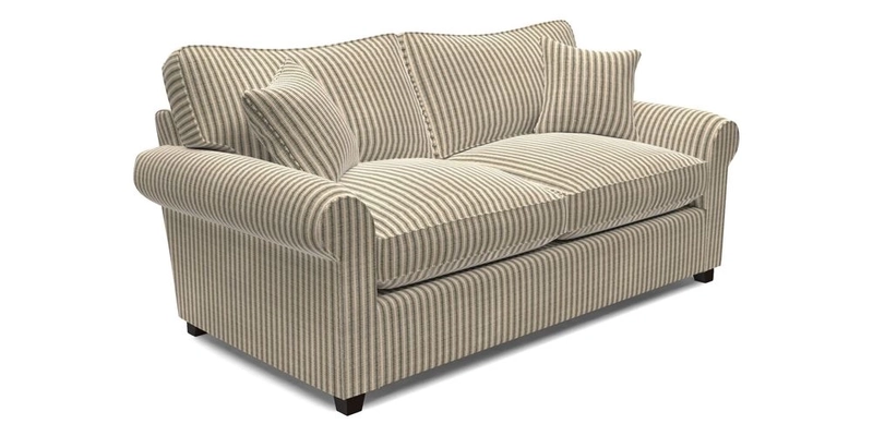 Waverley 3 Seater Sofa Bed in wo Tone Plain Biscuit