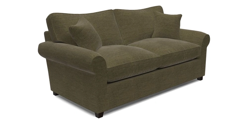 Waverley 3 Seater Sofa Bed in wo Tone Plain Biscuit