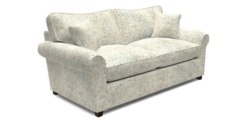 Waverley 3 Seater Sofa Bed in wo Tone Plain Biscuit