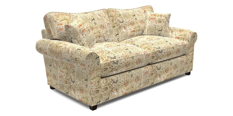 Waverley 3 Seater Sofa Bed in wo Tone Plain Biscuit