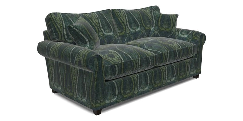 Waverley 3 Seater Sofa Bed in wo Tone Plain Biscuit