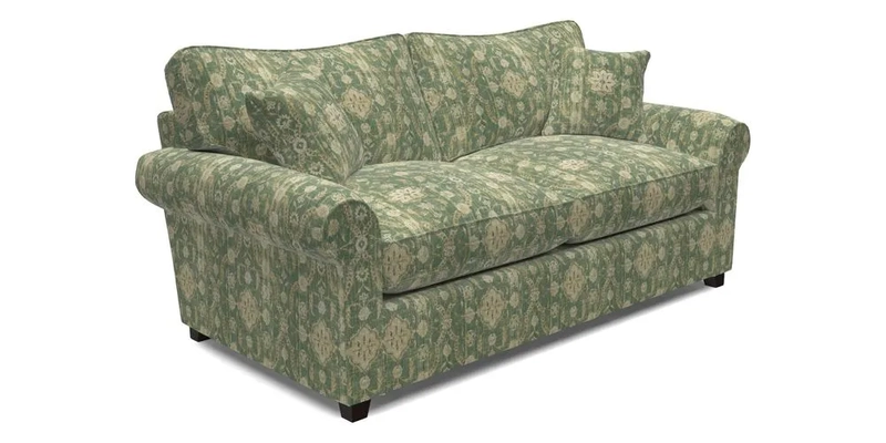 Waverley 3 Seater Sofa Bed in wo Tone Plain Biscuit