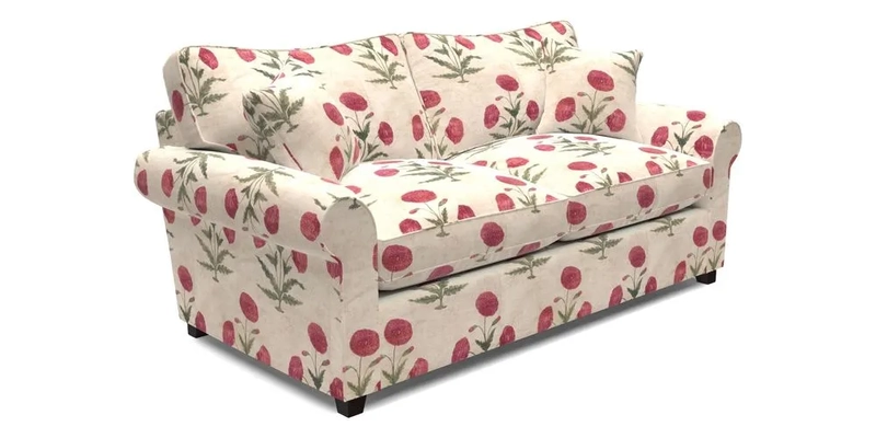 Waverley 3 Seater Sofa Bed in wo Tone Plain Biscuit