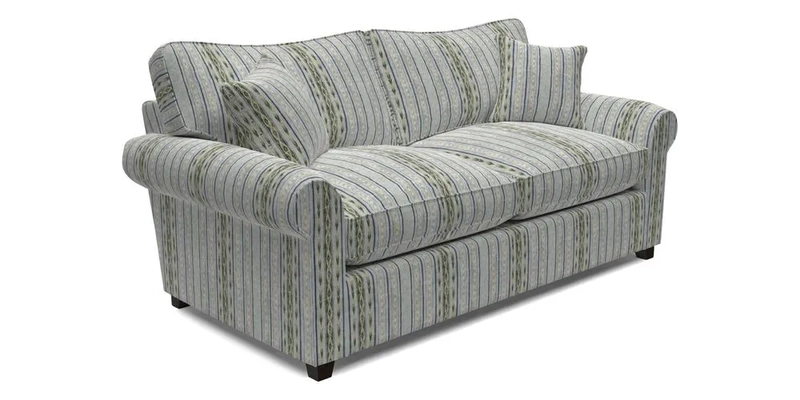 Waverley 3 Seater Sofa Bed in wo Tone Plain Biscuit