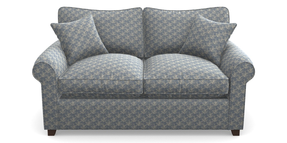 Product photograph of Waverley Sofa Bed 2 Seater Sofa Bed In Cloth 21 - Decorative Leaf - Bilberry from Sofas and Stuff Limited