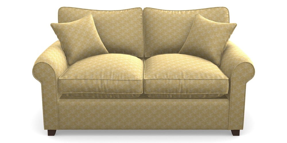 Product photograph of Waverley Sofa Bed 2 Seater Sofa Bed In Cloth 21 - Decorative Leaf - Canary from Sofas and Stuff Limited