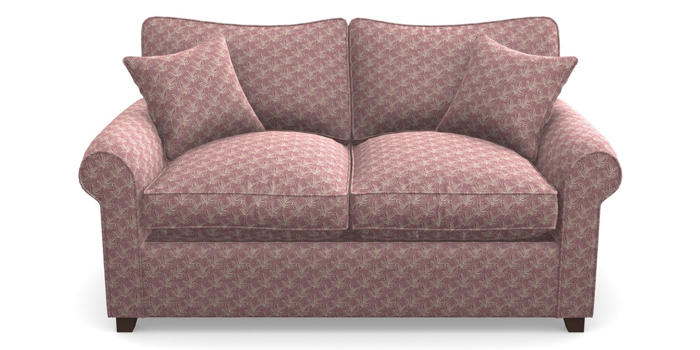 Product photograph of Waverley Sofa Bed 2 Seater Sofa Bed In Cloth 21 - Decorative Leaf - Cassis from Sofas and Stuff Limited