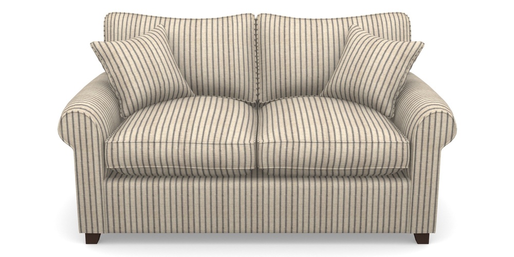 Product photograph of Waverley Sofa Bed 2 Seater Sofa Bed In Cloth 18 Stripes - Ticking - Bible Black from Sofas and Stuff Limited