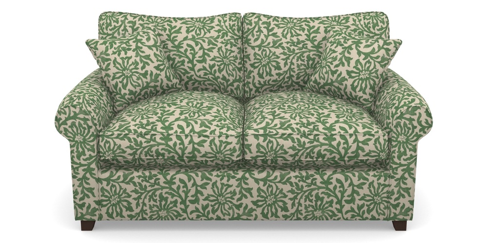 Product photograph of Waverley Sofa Bed 2 Seater Sofa Bed In V A Brompton Collection - Floral Scroll - Basil from Sofas and Stuff Limited