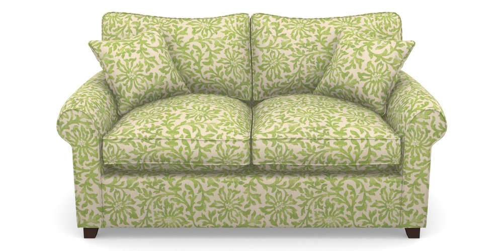 Product photograph of Waverley Sofa Bed 2 Seater Sofa Bed In V A Brompton Collection - Floral Scroll - Lime from Sofas and Stuff Limited