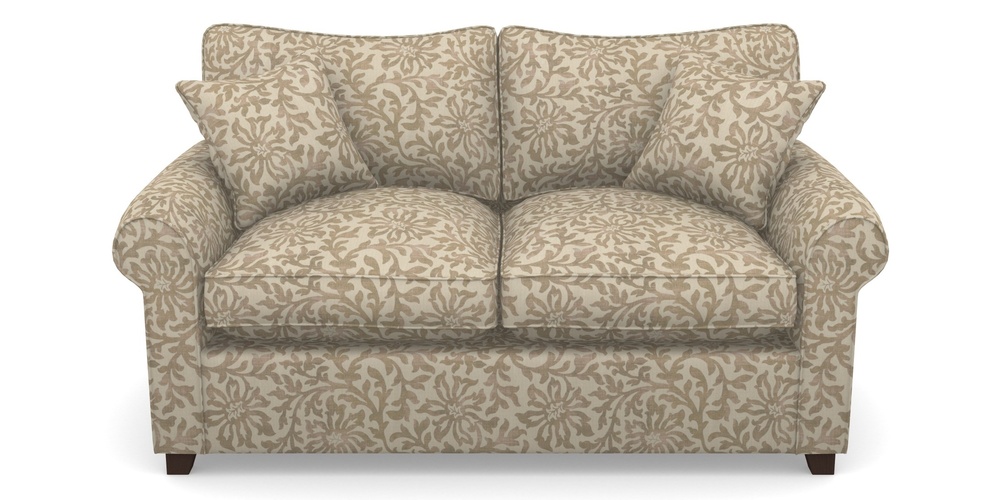 Product photograph of Waverley Sofa Bed 2 Seater Sofa Bed In V A Brompton Collection - Floral Scroll - Assam Tea from Sofas and Stuff Limited