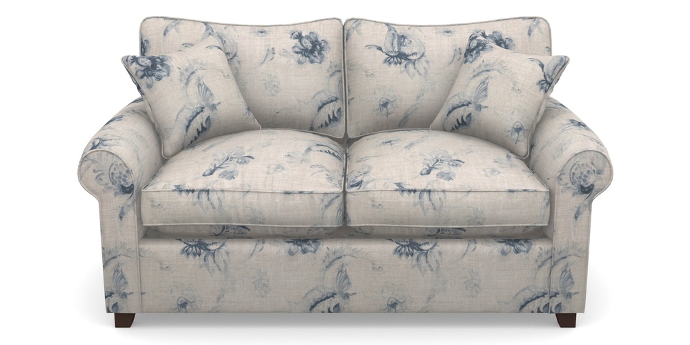 Product photograph of Waverley Sofa Bed 2 Seater Sofa Bed In Floral Linen - Lela Mystery Indigo from Sofas and Stuff Limited