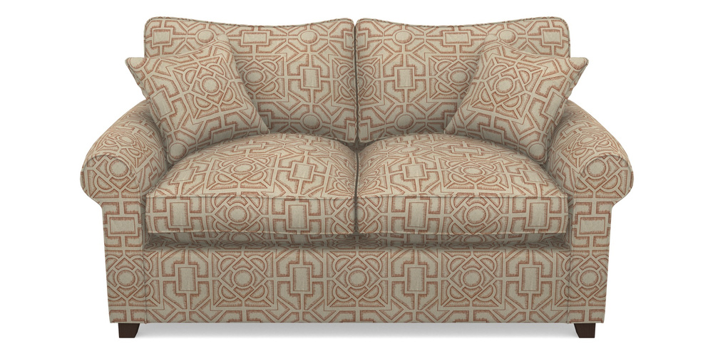 Product photograph of Waverley Sofa Bed 2 Seater Sofa Bed In Rhs Collection - Large Knot Garden Linen - Terracotta from Sofas and Stuff Limited