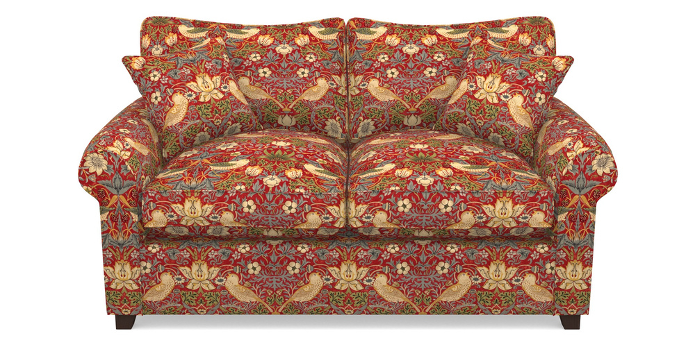 Product photograph of Waverley Sofa Bed 2 Seater Sofa Bed In William Morris Collection - Strawberry Thief - Crimson Slate from Sofas and Stuff Limited