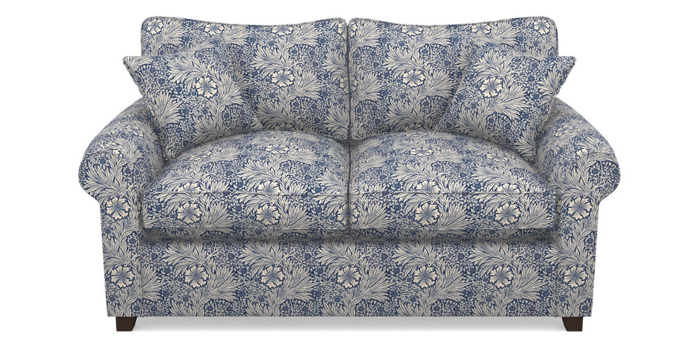 Product photograph of Waverley Sofa Bed 2 Seater Sofa Bed In William Morris Collection - Marigold - Indigo Linen from Sofas and Stuff Limited