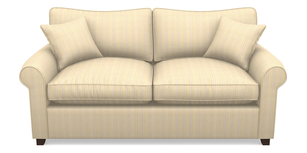 Product photograph of Waverley Sofa Bed 3 Seater Sofa Bed In Cloth 22 - Racing Stripes Ayr - Lemon from Sofas and Stuff Limited