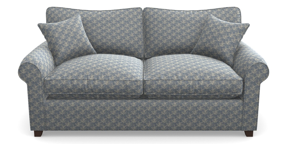 Product photograph of Waverley Sofa Bed 3 Seater Sofa Bed In Cloth 21 - Decorative Leaf - Bilberry from Sofas and Stuff Limited