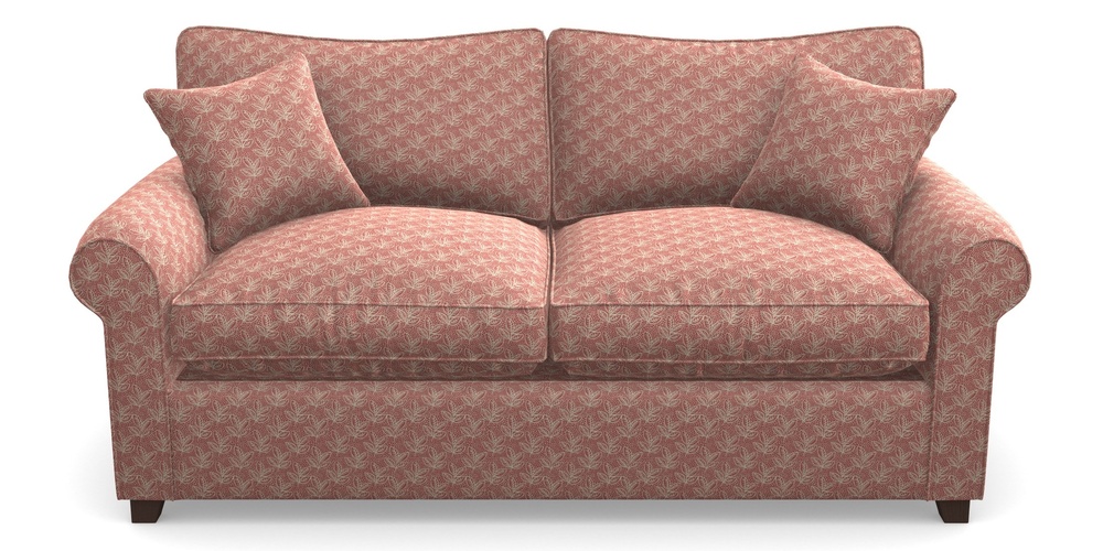 Product photograph of Waverley Sofa Bed 3 Seater Sofa Bed In Cloth 21 - Decorative Leaf - Ginger Snap from Sofas and Stuff Limited