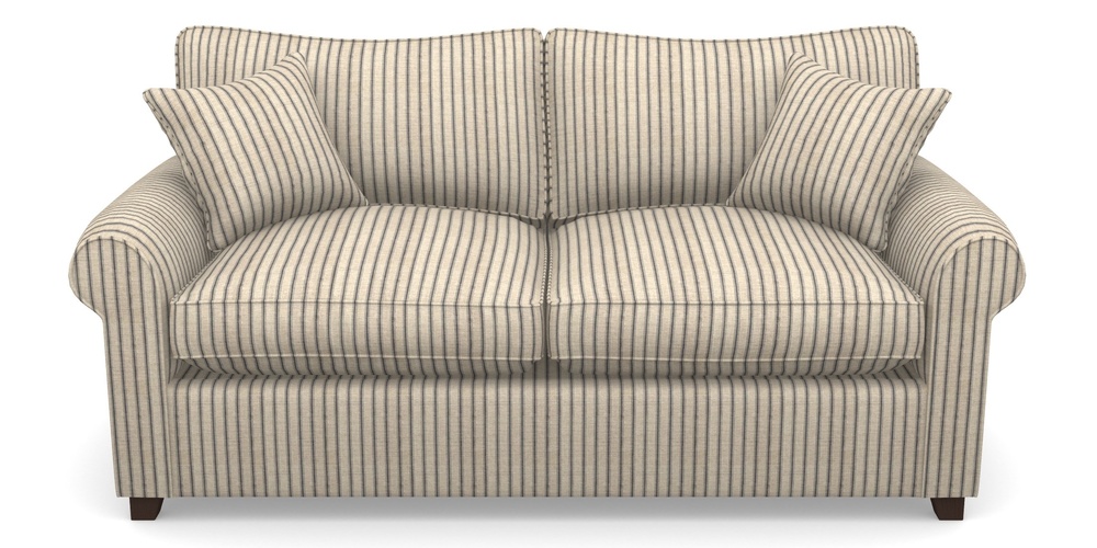 Product photograph of Waverley Sofa Bed 3 Seater Sofa Bed In Cloth 18 Stripes - Ticking - Bible Black from Sofas and Stuff Limited