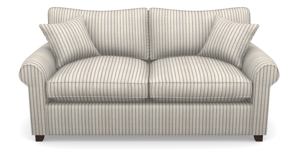 Product photograph of Waverley Sofa Bed 3 Seater Sofa Bed In Cloth 18 Stripes - Ticking - Indigo from Sofas and Stuff Limited