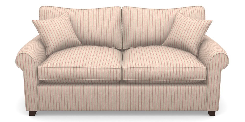 Product photograph of Waverley Sofa Bed 3 Seater Sofa Bed In Cloth 18 Stripes - Ticking - Cranberry from Sofas and Stuff Limited