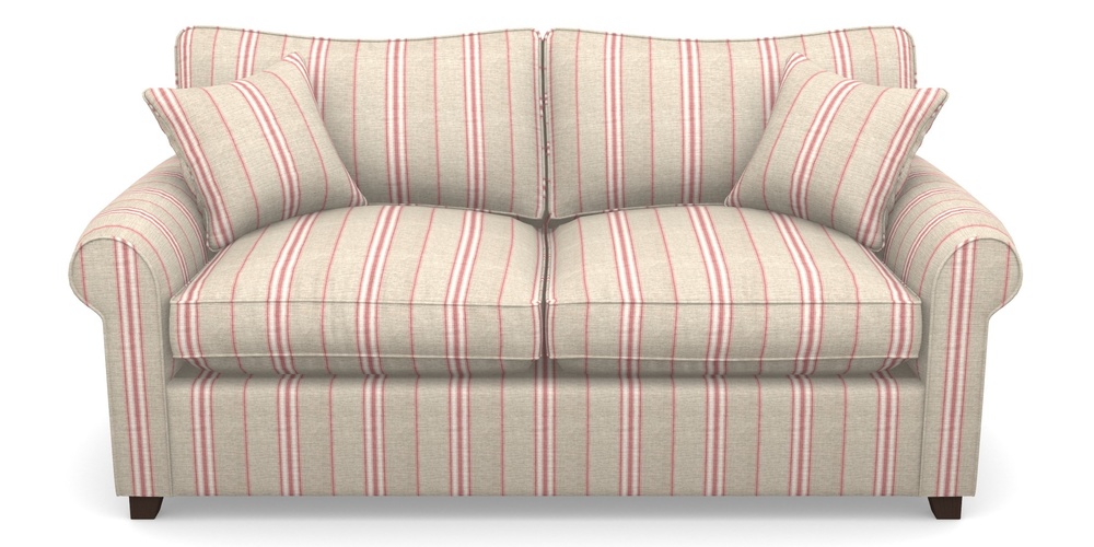 Product photograph of Waverley Sofa Bed 3 Seater Sofa Bed In Cloth 18 Stripes - Regimental - Cranberry from Sofas and Stuff Limited