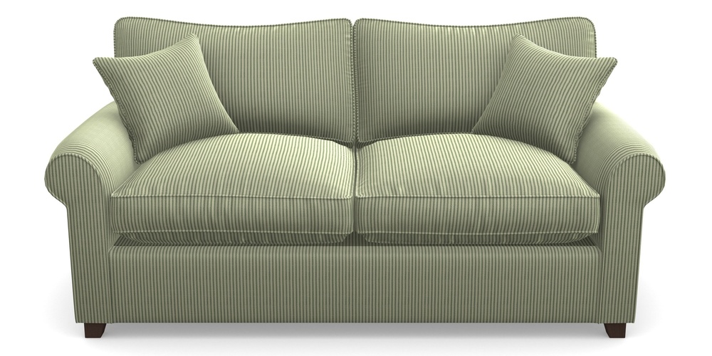 Product photograph of Waverley Sofa Bed 3 Seater Sofa Bed In Cloth 21 - Simple Stripe - Forest from Sofas and Stuff Limited