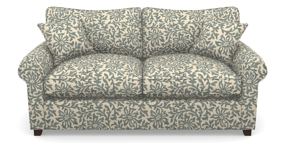 Product photograph of Waverley Sofa Bed 3 Seater Sofa Bed In V A Brompton Collection - Floral Scroll - Pebble from Sofas and Stuff Limited