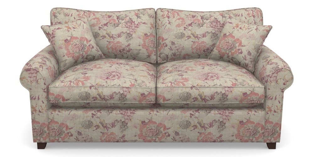 Product photograph of Waverley Sofa Bed 3 Seater Sofa Bed In Floral Linen - Faith Antique Sangria from Sofas and Stuff Limited