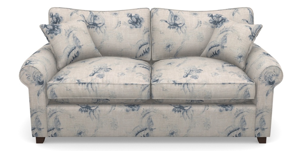 Product photograph of Waverley Sofa Bed 3 Seater Sofa Bed In Floral Linen - Lela Mystery Indigo from Sofas and Stuff Limited