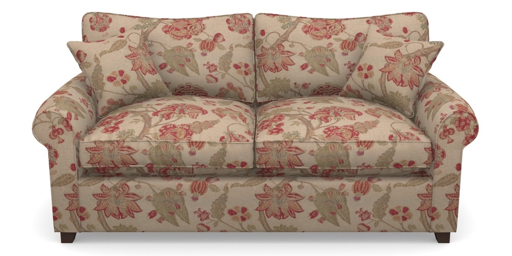 Product photograph of Waverley Sofa Bed 3 Seater Sofa Bed In Floral Linen - Indienne T Rosso from Sofas and Stuff Limited