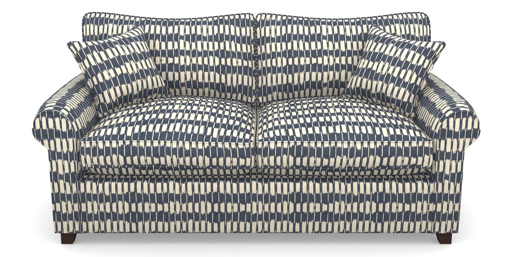Product photograph of Waverley Sofa Bed 3 Seater Sofa Bed In V A Brompton Collection - Ikat - Midnight Blue from Sofas and Stuff Limited