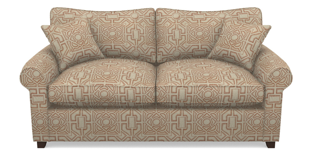 Product photograph of Waverley Sofa Bed 3 Seater Sofa Bed In Rhs Collection - Large Knot Garden Linen - Terracotta from Sofas and Stuff Limited
