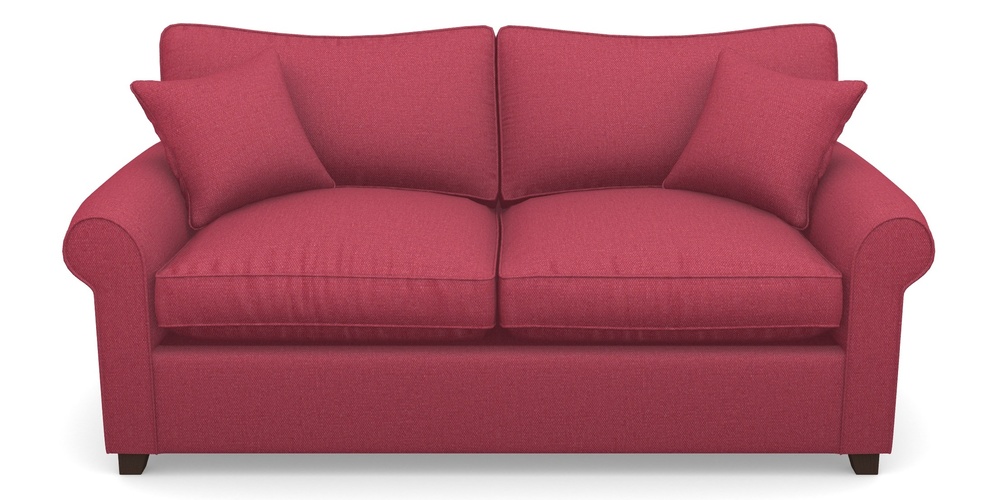Product photograph of Waverley Sofa Bed 3 Seater Sofa Bed In Plain Linen Cotton - Raspberry Jam from Sofas and Stuff Limited