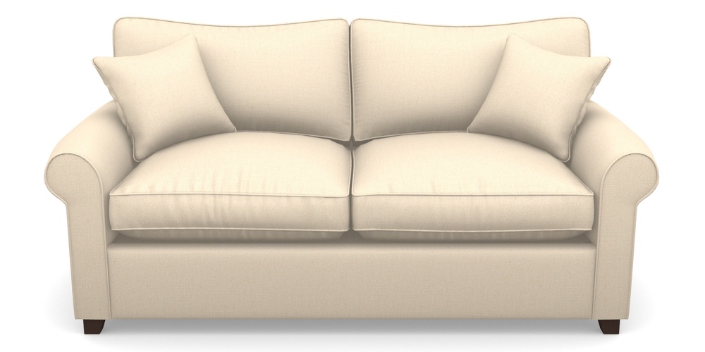 Product photograph of Waverley Sofa Bed 3 Seater Sofa Bed In Plain Linen Cotton - Rice Pudding from Sofas and Stuff Limited