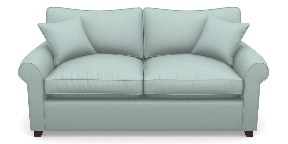 Product photograph of Waverley Sofa Bed 3 Seater Sofa Bed In Plain Linen Cotton - Robins Egg from Sofas and Stuff Limited