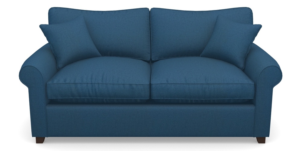 Product photograph of Waverley Sofa Bed 3 Seater Sofa Bed In Plain Linen Cotton - Royal Blue from Sofas and Stuff Limited