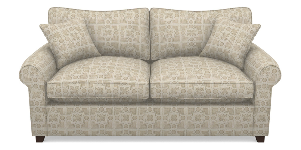 Product photograph of Waverley Sofa Bed 3 Seater Sofa Bed In Rhs Collection - Small Knot Garden Cotton Weave - Gold from Sofas and Stuff Limited