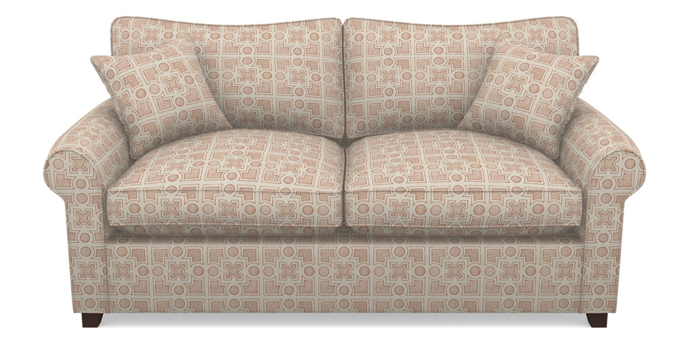 Product photograph of Waverley Sofa Bed 3 Seater Sofa Bed In Rhs Collection - Small Knot Garden Cotton Weave - Terracotta from Sofas and Stuff Limited