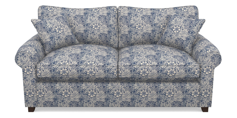 Product photograph of Waverley Sofa Bed 3 Seater Sofa Bed In William Morris Collection - Marigold - Indigo Linen from Sofas and Stuff Limited