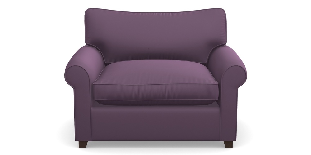 Product photograph of Waverley Sofa Bed Snuggler Sofa Bed In Clever Glossy Velvet - Blackcurrant from Sofas and Stuff Limited