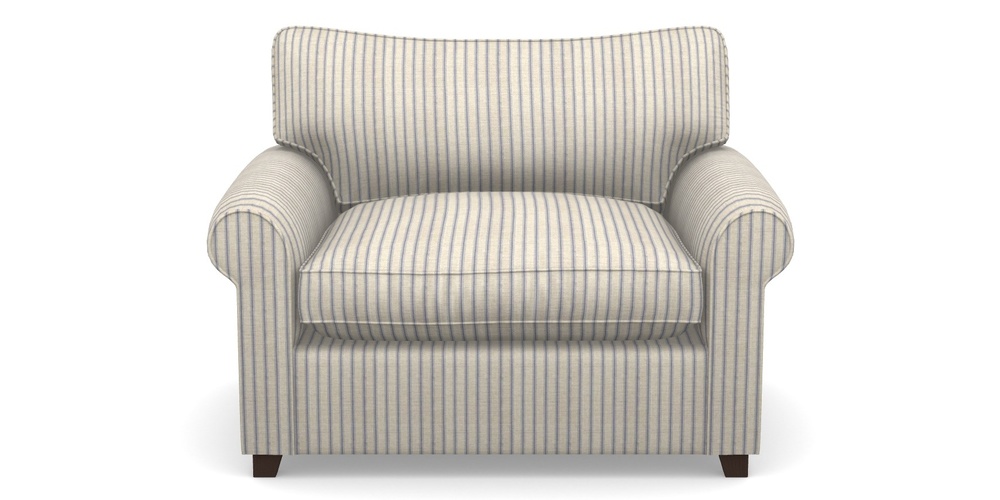 Product photograph of Waverley Sofa Bed Snuggler Sofa Bed In Cloth 18 Stripes - Ticking - Indigo from Sofas and Stuff Limited